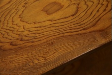 中古　屋久杉(突き板)　美しい杢目と素材の風合いを楽しめる飾り棚(茶箪笥、茶棚、違い棚、飾り棚)(R-059077)