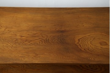 中古　屋久杉(突き板)　美しい杢目と素材の風合いを楽しめる飾り棚(茶箪笥、茶棚、違い棚、飾り棚)(R-059077)