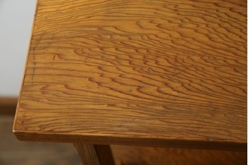 中古　屋久杉(突き板)　美しい杢目と素材の風合いを楽しめる飾り棚(茶箪笥、茶棚、違い棚、飾り棚)(R-059077)