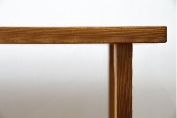 中古　屋久杉(突き板)　美しい杢目と素材の風合いを楽しめる飾り棚(茶箪笥、茶棚、違い棚、飾り棚)(R-059077)