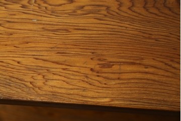 中古　屋久杉(突き板)　美しい杢目と素材の風合いを楽しめる飾り棚(茶箪笥、茶棚、違い棚、飾り棚)(R-059077)