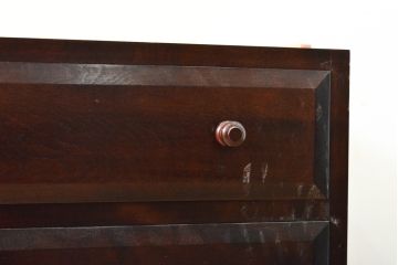 中古　松本民芸家具　当店リメイク　天板リメイク　シックな佇まいが魅力!落ち着きのある空間づくりにおすすめのローチェスト(ローボード、サイドチェスト、引き出し)(R-059078)
