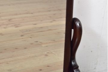 ビンテージ家具　和製ヴィンテージ　民芸家具　曲線のデザインが優しい雰囲気を醸し出す卓上ミラー(鏡)(R-059081)