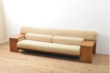和製ヴィンテージ　美品　CONDE HOUSE(カンディハウス)　Hock(ホック)ブランド　BOLS(ボルス)シリーズ　ナチュラルテイストの空間づくりに活躍する3人掛けソファ(3Pソファ、三人掛けソファ、ビンテージ)(R-059083)