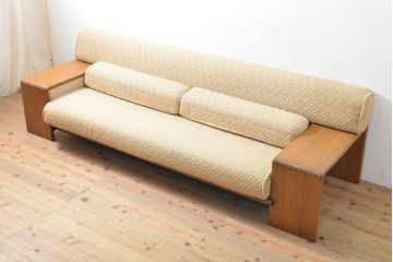 和製ヴィンテージ　美品　CONDE HOUSE(カンディハウス)　Hock(ホック)ブランド　BOLS(ボルス)シリーズ　ナチュラルテイストの空間づくりに活躍する3人掛けソファ(3Pソファ、三人掛けソファ、ビンテージ)(R-059083)
