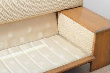 和製ヴィンテージ　美品　CONDE HOUSE(カンディハウス)　Hock(ホック)ブランド　BOLS(ボルス)シリーズ　ナチュラルテイストの空間づくりに活躍する3人掛けソファ(3Pソファ、三人掛けソファ、ビンテージ)(R-059083)