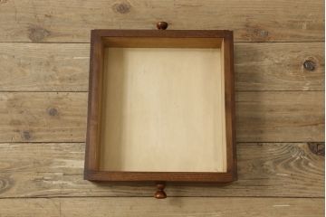 激レア!　中古　美品　総欅(ケヤキ)材　職人手造り家具　凝った造りのサイドワゴンテーブル(トロリー、キッチンワゴン)(R-059086)