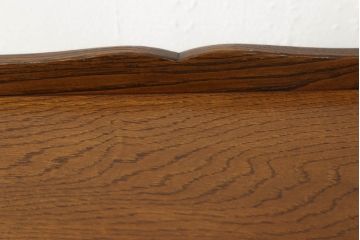 激レア!　中古　美品　総欅(ケヤキ)材　職人手造り家具　凝った造りのサイドワゴンテーブル(トロリー、キッチンワゴン)(R-059086)
