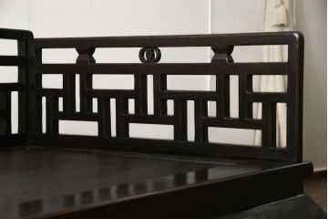 アジアビンテージ　中国　民芸家具　エキゾチックなインテリアが叶う羅漢床(羅漢牀、2人掛けソファ、3人掛けソファ、2Pソファ、3Pソファ、ヴィンテージ、ソファベッド)(R-059098)