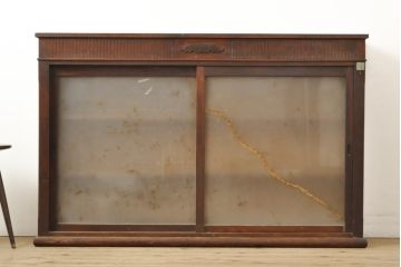 和製アンティーク　大正ロマン　ノスタルジックな雰囲気香る戸棚(収納棚、キャビネット、サイドボード、店舗什器、食器棚)(R-059108)