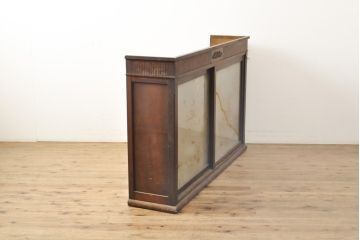 和製アンティーク　大正ロマン　ノスタルジックな雰囲気香る戸棚(収納棚、キャビネット、サイドボード、店舗什器、食器棚)(R-059108)