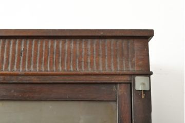 和製アンティーク　大正ロマン　ノスタルジックな雰囲気香る戸棚(収納棚、キャビネット、サイドボード、店舗什器、食器棚)(R-059108)