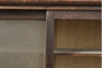 和製アンティーク　大正ロマン　ノスタルジックな雰囲気香る戸棚(収納棚、キャビネット、サイドボード、店舗什器、リビングボード)(R-059109)