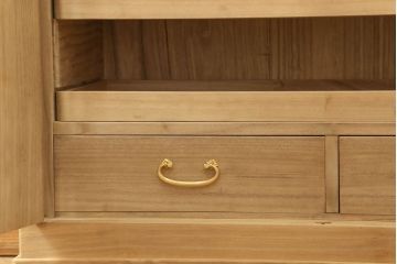 中古　民芸家具　螺鈿(ラデン)細工入り　小振りなサイズ感と控えめな装飾が上品な印象の総桐箪笥(並厚)(桐たんす、和タンス、衣装箪笥、着物箪笥)(R-059114)