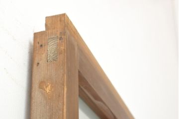 アンティーク建具　レトロな味わいが魅力のガラス戸1枚(引き戸、建具)(R-059116)