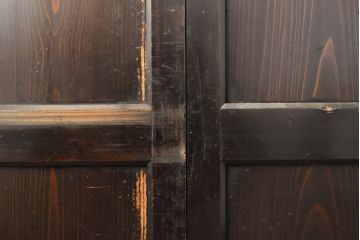 アンティーク建具　杉材　明治期からの歴史が刻み込まれた帯戸4枚セット(板戸、引き戸、建具)(R-059117)
