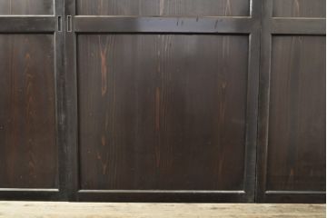 アンティーク建具　杉材　明治期からの歴史が刻み込まれた帯戸4枚セット(板戸、引き戸、建具)(R-059117)