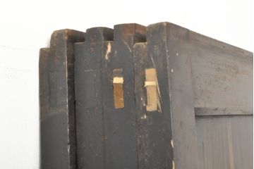 アンティーク建具　杉材　明治期からの歴史が刻み込まれた帯戸4枚セット(板戸、引き戸、建具)(R-059117)