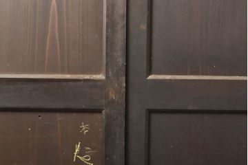 アンティーク建具　杉材　明治期からの歴史が刻み込まれた帯戸4枚セット(板戸、引き戸、建具)(R-059117)