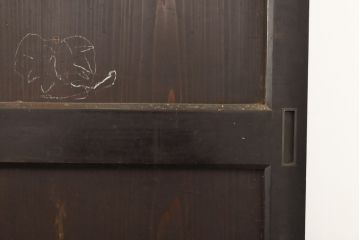 アンティーク建具　杉材　明治期からの歴史が刻み込まれた帯戸4枚セット(板戸、引き戸、建具)(R-059117)