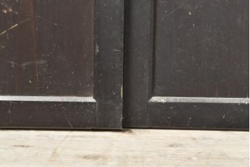 アンティーク建具　杉材　明治期からの歴史が刻み込まれた帯戸4枚セット(板戸、引き戸、建具)(R-059117)