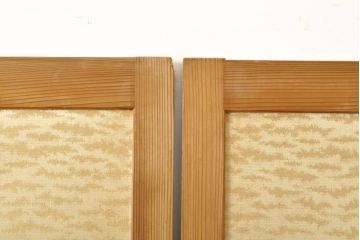 アンティーク建具　鶴と松の彫刻がなんとも風情がある板戸4枚セット(帯戸、引き戸、建具)(R-059118)