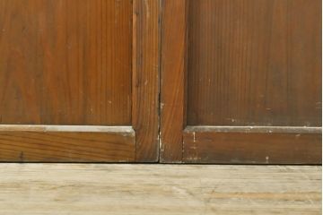 アンティーク建具　ノスタルジックな佇まいが魅力のガラス戸3枚セット(引き戸、建具)(R-059119)