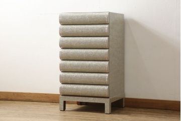 中古　超美品　螺鈿(らでん)細工　民芸家具　びっしりと敷き詰められた螺鈿が美しいチェスト(引き出し)(R-059134)