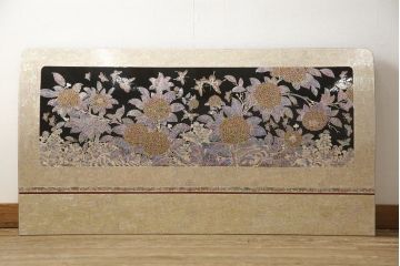 中古　螺鈿(らでん)細工　民芸家具　存在感抜群の佇まいが目を引くベッドフレーム(定価約280万円)(ベッド)(R-059137)