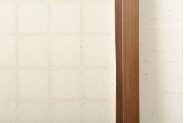 アンティーク建具　浮造り　杉材　一枚板　浮き上がるくっきりとした木目が美しい障子帯戸1枚(板戸、引き戸、建具)(R-059159)