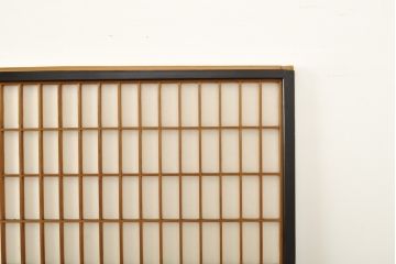 アンティーク建具　腰板欅(ケヤキ)材　木色のコントラストが凛とした雰囲気を醸し出す障子戸4枚セット(引き戸、建具)(R-059160)