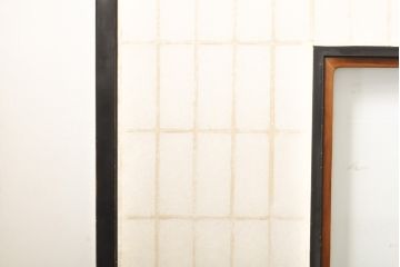 アンティーク建具　腰板欅(ケヤキ)材　木色のコントラストが凛とした雰囲気を醸し出す障子戸4枚セット(引き戸、建具)(R-059160)