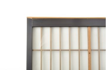 アンティーク建具　腰板欅(ケヤキ)材　上質な和を演出してくれる格子ガラス戸4枚セット(引き戸、建具)(R-059161)
