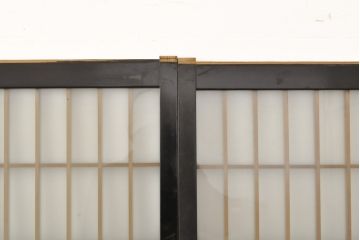 アンティーク建具　腰板欅(ケヤキ)材　上質な和を演出してくれる格子ガラス戸4枚セット(引き戸、建具)(R-059166)