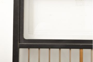 アンティーク建具　腰板欅(ケヤキ)材　上質な和を演出してくれる格子ガラス戸4枚セット(引き戸、建具)(R-059166)