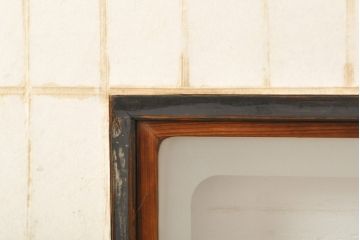 アンティーク建具　腰板欅(ケヤキ)材　凛とした佇まいが気品溢れる障子戸4枚セット(引き戸、建具)(R-059167)