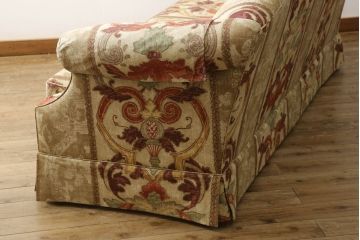 中古　美品　DREXEL HERITAGE(ドレクセルヘリテイジ)　880S　重厚でクラシカルな雰囲気が魅力的なキャメルバック2.5人掛けソファ(2人掛けソファ、3人掛けソファ、2P、3P)(定価約70万円)(R-059179)