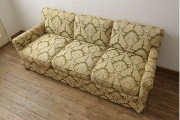 中古　DREXEL HERITAGE(ドレクセルヘリテイジ)　ホテルのようなラグジュアリーな空間演出が叶う3シートクッションソファ(定価約100万円)(アームソファ、3Pソファ、三人掛け、3人掛け)(R-059185)