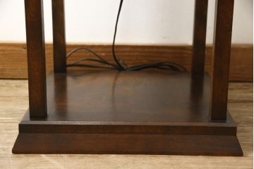 中古　超美品　川島政則ステンドグラス工房　幻想的な雰囲気を醸し出す行灯型フロアスタンド照明(スタンドライト、間接照明、行燈)(定価約40万円)(R-059190)