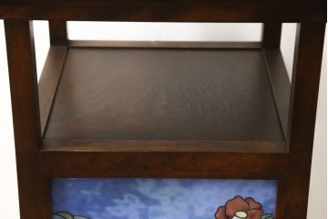 中古　超美品　川島政則ステンドグラス工房　幻想的な雰囲気を醸し出す行灯型フロアスタンド照明(スタンドライト、間接照明、行燈)(定価約40万円)(R-059190)