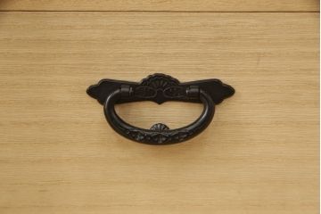 中古　美品　二本松工藝館　田中家具　重厚感ある佇まいが魅力的な収納箪笥(サイドボード、和タンス、整理箪笥、引き出し)(R-059191)