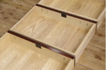 中古　美品　二本松工藝館　田中家具　重厚感ある佇まいが魅力的な収納箪笥(サイドボード、和タンス、整理箪笥、引き出し)(R-059191)