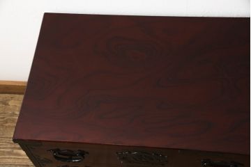 中古　美品　二本松工藝館　田中家具　重厚感ある佇まいが魅力的な収納箪笥(サイドボード、和タンス、整理箪笥、引き出し)(R-059191)
