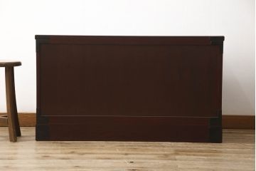 中古　美品　二本松工藝館　田中家具　重厚感ある佇まいが魅力的な収納箪笥(サイドボード、和タンス、整理箪笥、引き出し)(R-059191)
