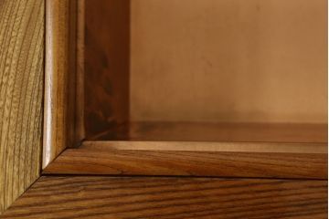 中古　美品　総欅(ケヤキ)材　和の趣あふれる佇まいが魅力的! 分厚い天板の囲炉裏テーブル(座卓、ローテーブル、木製火鉢)(R-059201)