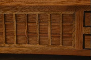 中古　美品　総欅(ケヤキ)材　和の趣あふれる佇まいが魅力的! 分厚い天板の囲炉裏テーブル(座卓、ローテーブル、木製火鉢)(R-059201)
