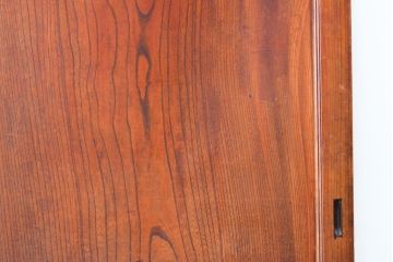 ジャンク品　アンティーク建具　明治大正期　総欅(ケヤキ)材　一枚板　木目が美しい板戸4枚セット(帯戸、引き戸、建具)(R-059204)