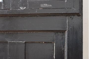 アンティーク建具　フランスアンティーク　お洒落なアクセントになるロートアイアンフェンス入りのドア1枚(扉、木製ドア、玄関ドア、建具)(R-059205)