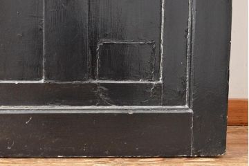 アンティーク建具　フランスアンティーク　お洒落なアクセントになるロートアイアンフェンス入りのドア1枚(扉、木製ドア、玄関ドア、建具)(R-059205)