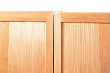 アンティーク建具　杉材　美しい柾目が目を引く板戸2枚セット(引き戸、建具)(R-059208)
